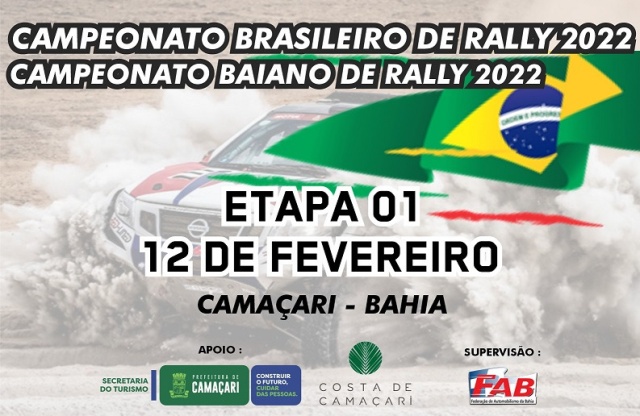 Camaçari sedia primeira etapa do Campeonato Brasileiro de Rally